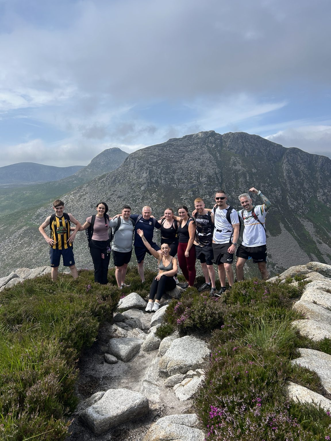 Rebirth members on a mountain hike